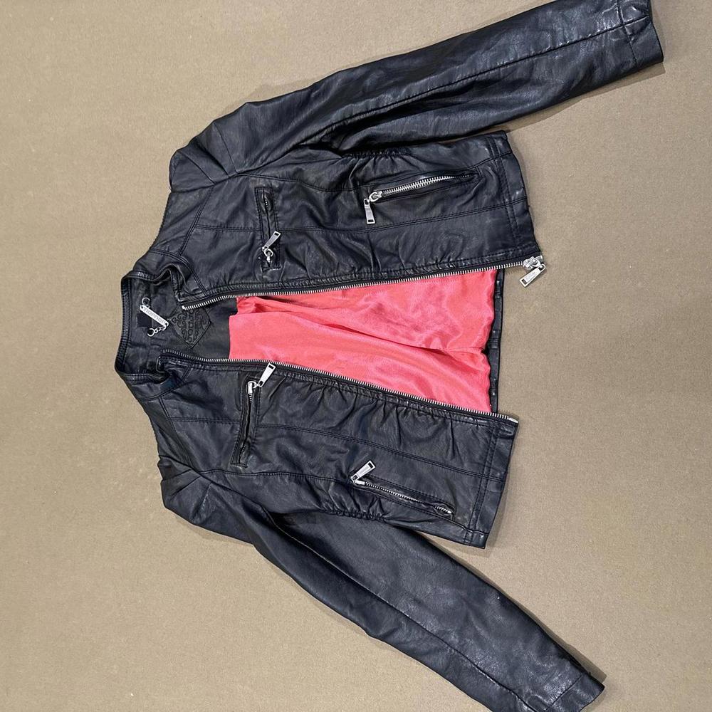 Joy Jou Little Girls Faux Leather Coat